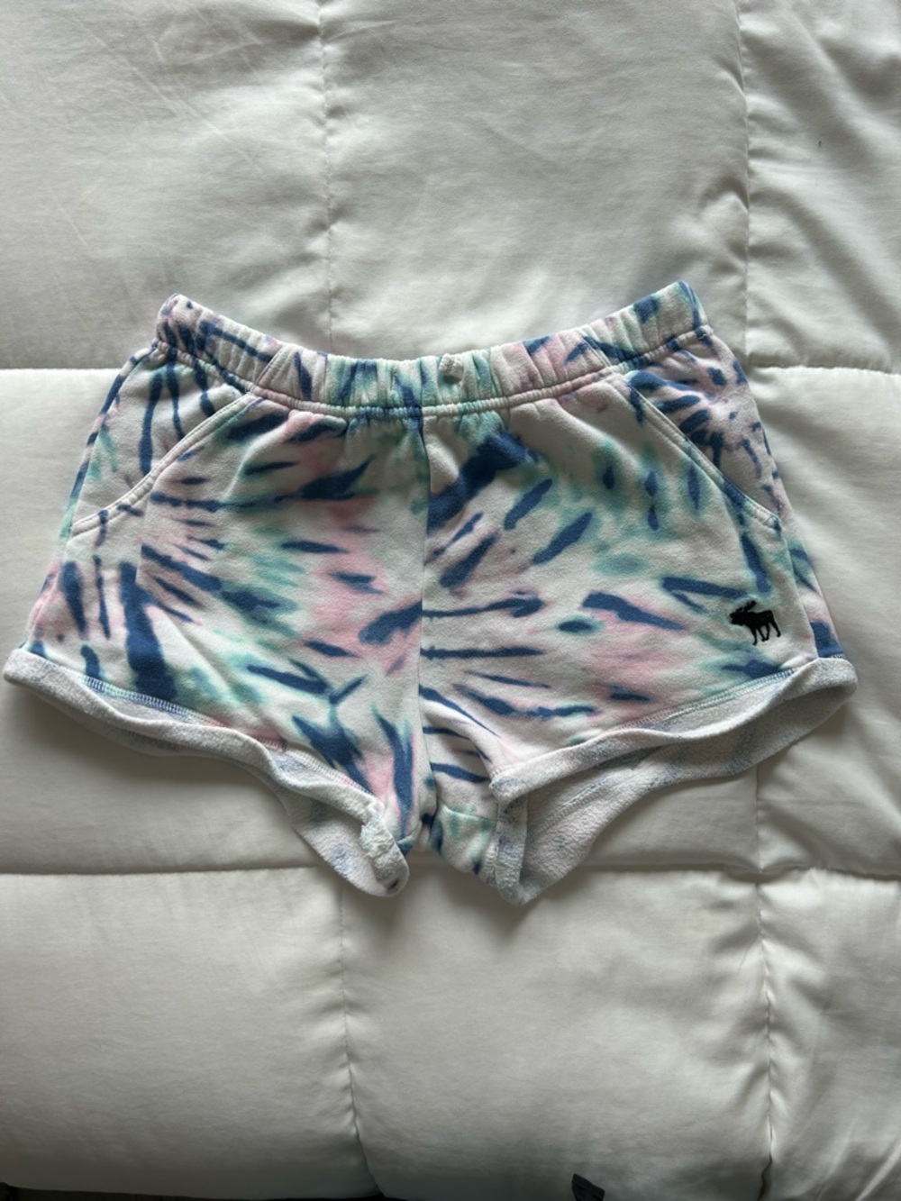 Abercrombie Kids Pastel Tie-Dye Athletic Shorts in Blue, Pink, Mint Kids 15/16
